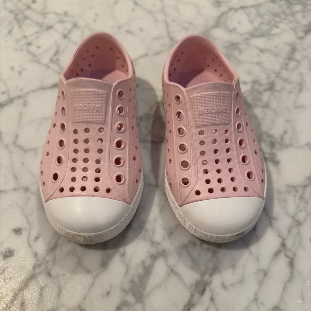 Native Kids Light Pink Perforated Sneakers